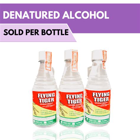 flying tiger alcohol|Denatured Alcohol 1 liter .